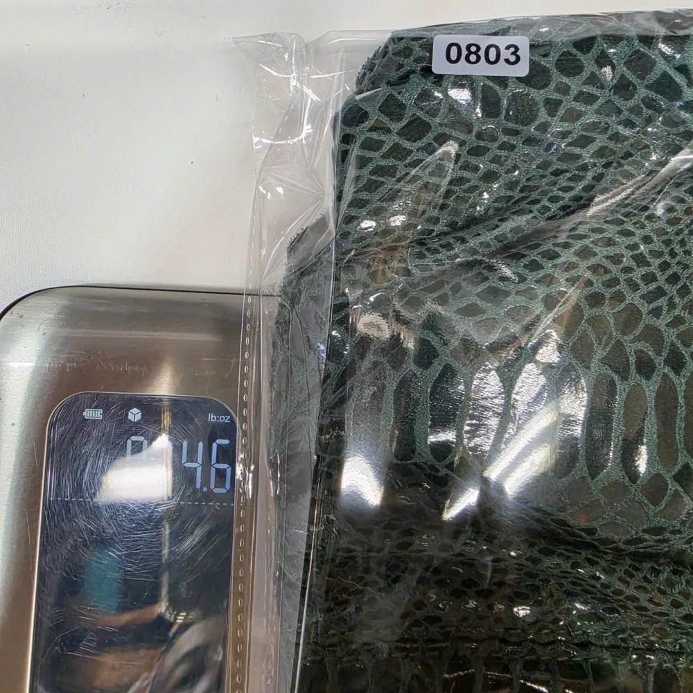 H&M Green Faux Snakeskin Clutch Wristlet Zip Pouch Evening Bag